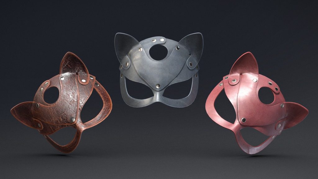 Download Leather Cat Mask – Pbr Vr Game Ready 3D Model | Deep3DSea