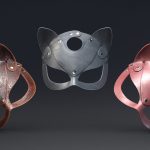 Leather cat mask – PBR VR Game Ready