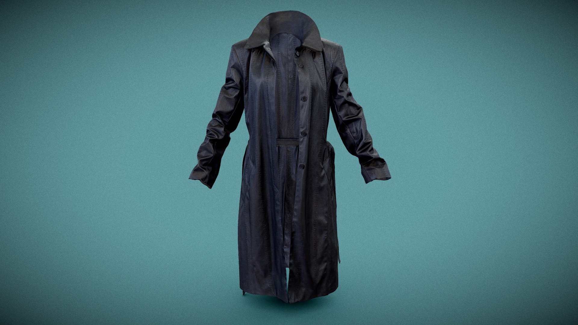 Leather Underworld Coat Open