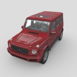 Low Poly Car: Mercedes Benz G-Class 2019 Red