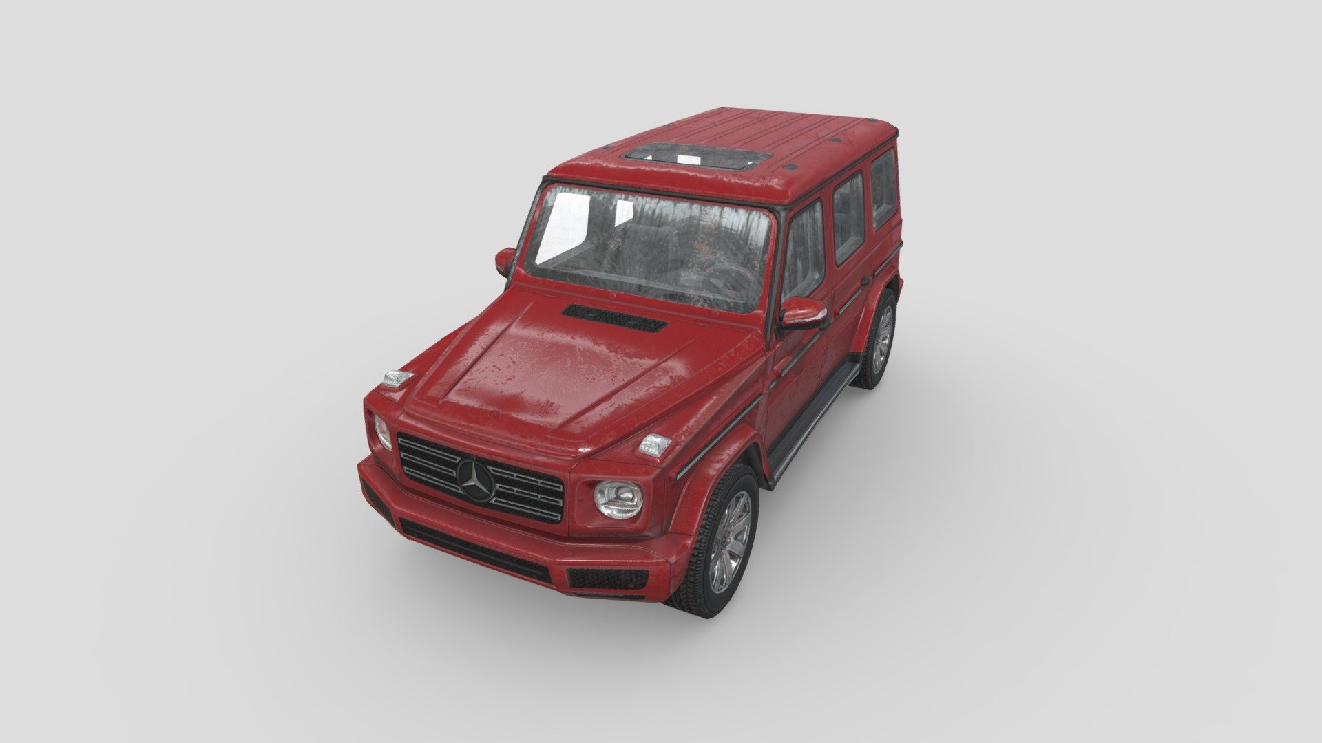 Low Poly Car: Mercedes Benz G-Class 2019 Red