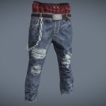 Low poly denim pants (videogameready)