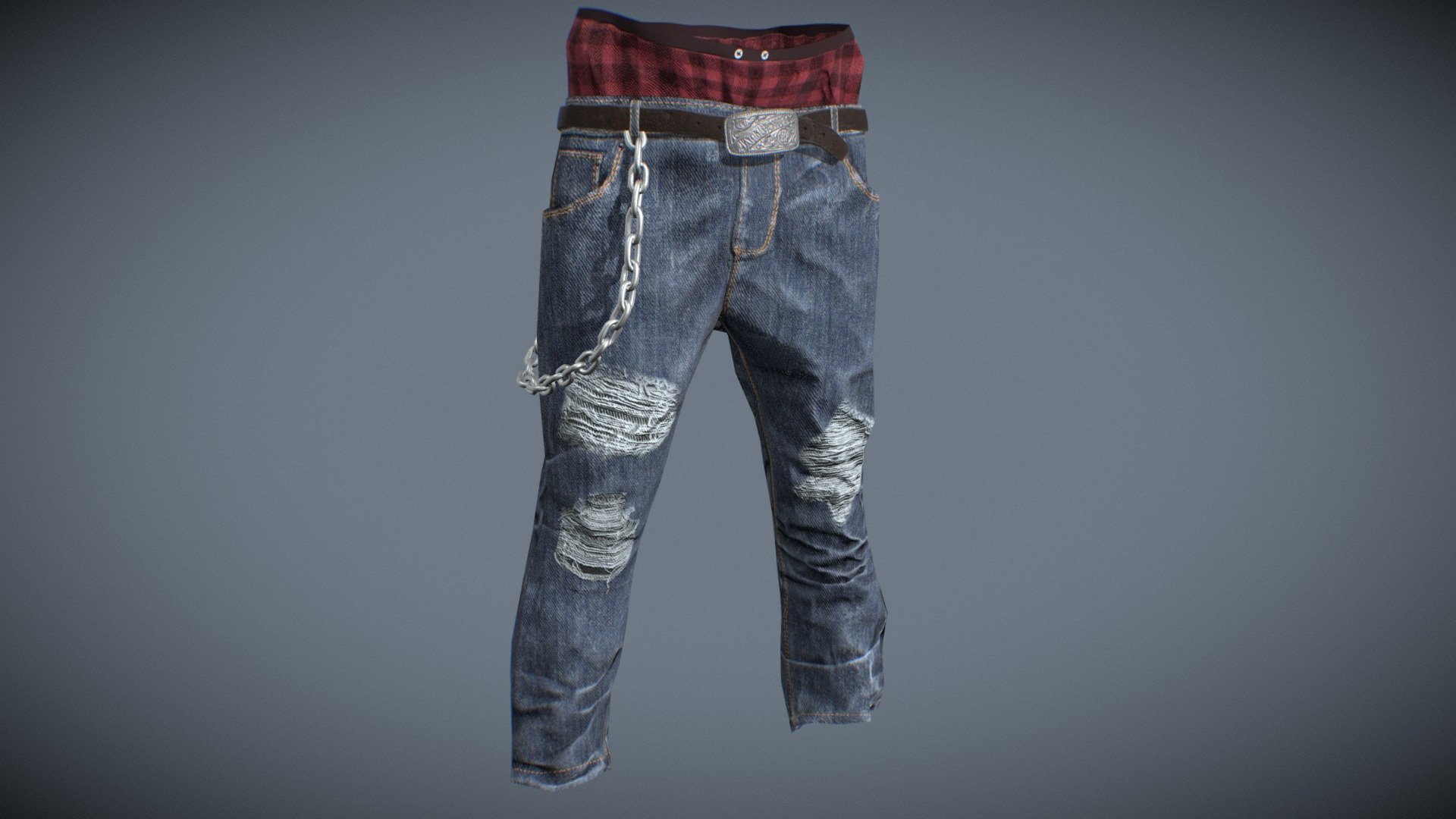 Low poly denim pants (videogameready)