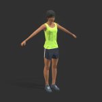 Low Poly Woman Exercise RIG