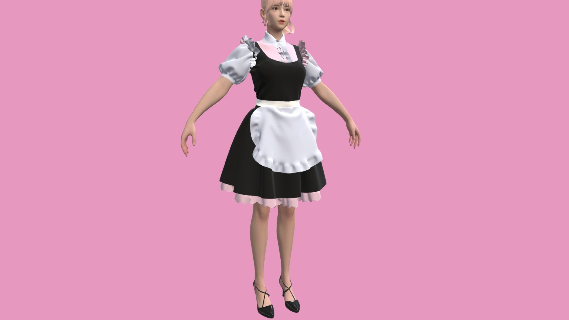 Maid uniform Marvelous Designer project