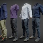 Male Clothing Collection V4