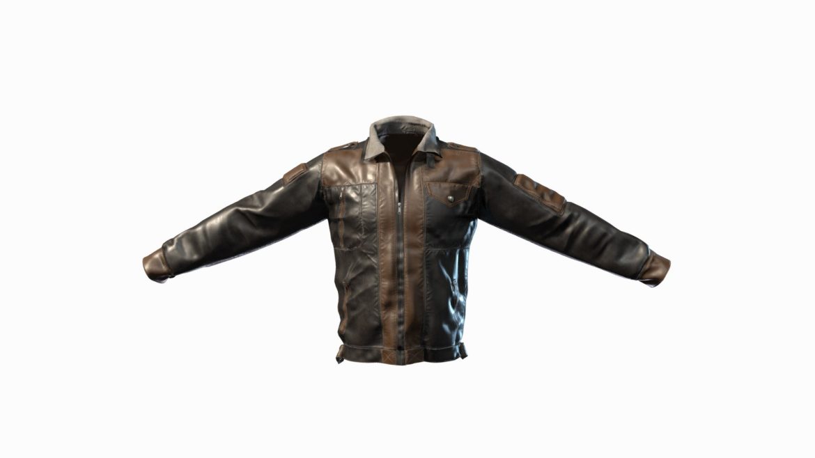 male leather jacket 3d model