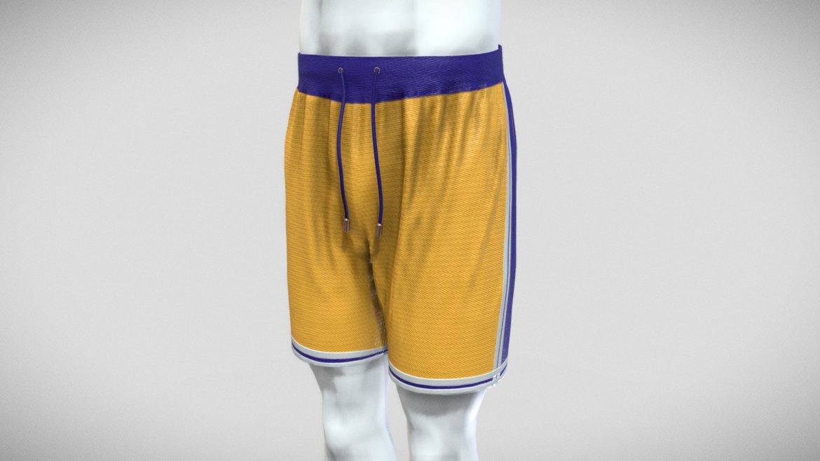 male shorts 3d model