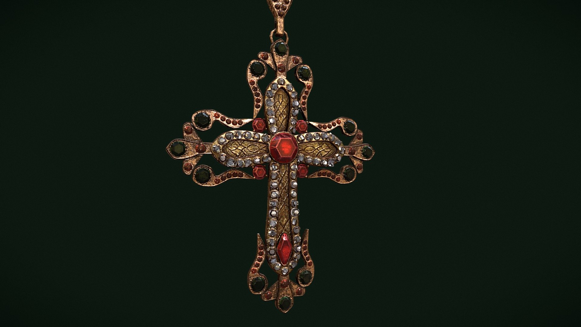 Medieval Cross Necklace