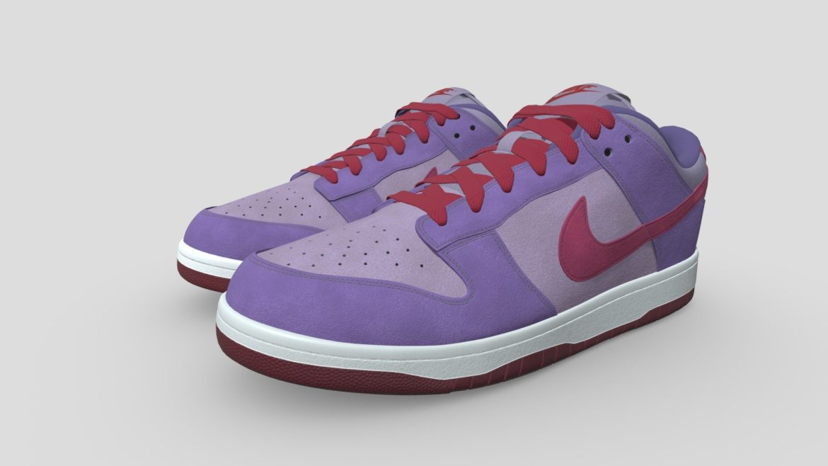 nike dunk low plum 3d model