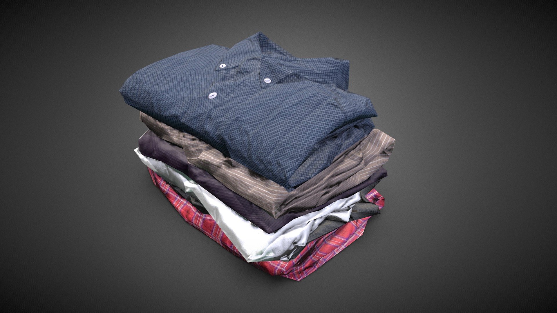 Pile of shirts – Low Poly
