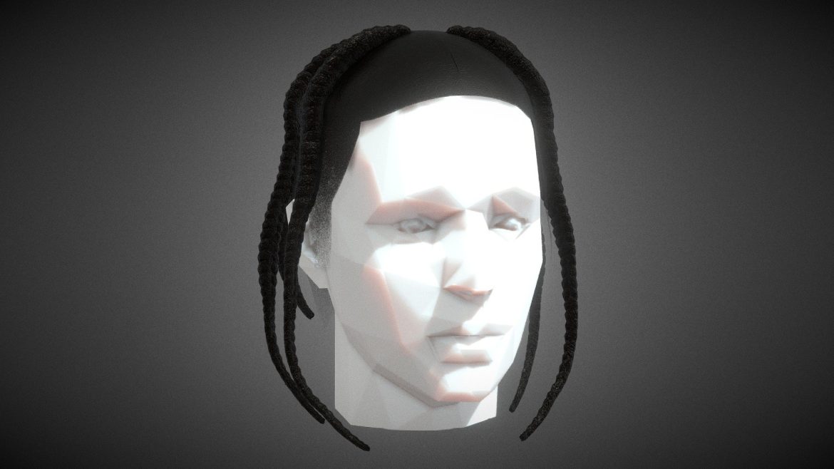 pop smoke braids 3d model