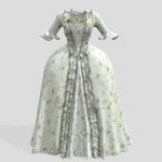 Robe A La Francaise Historical Victorian Gown