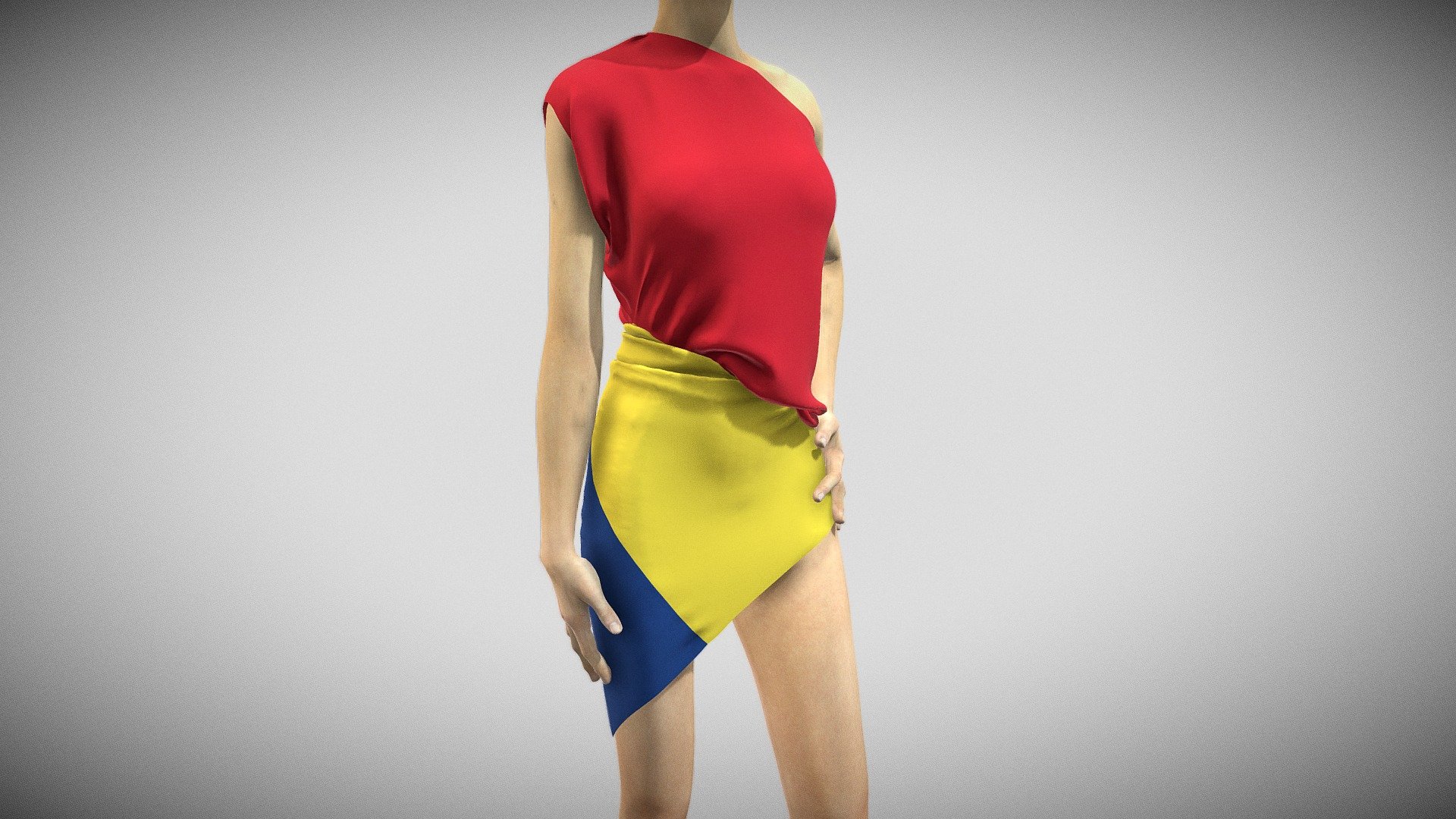 Romanian flag dress