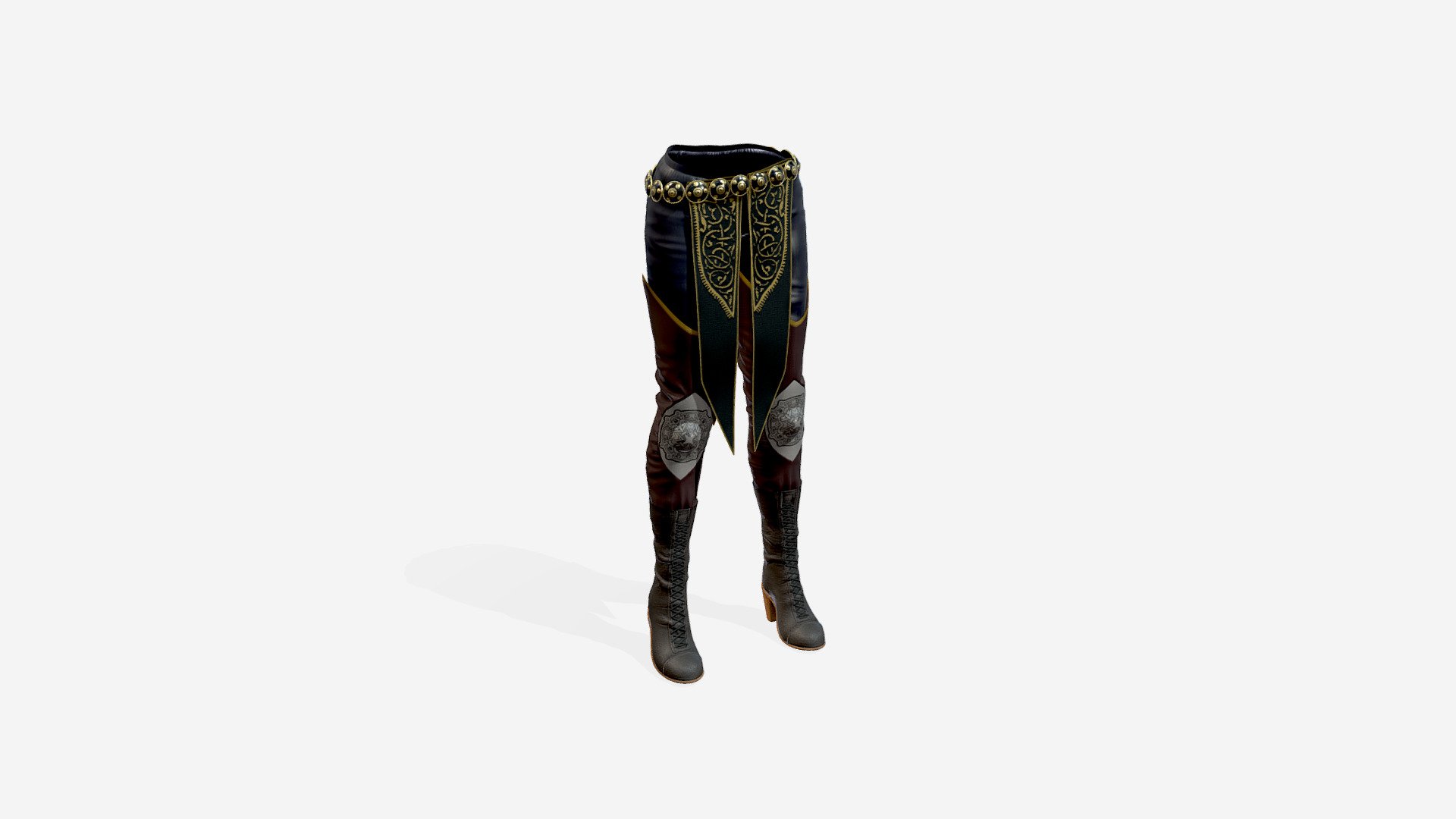 SAVE 2in1 Medieval Female Pants With Boots
