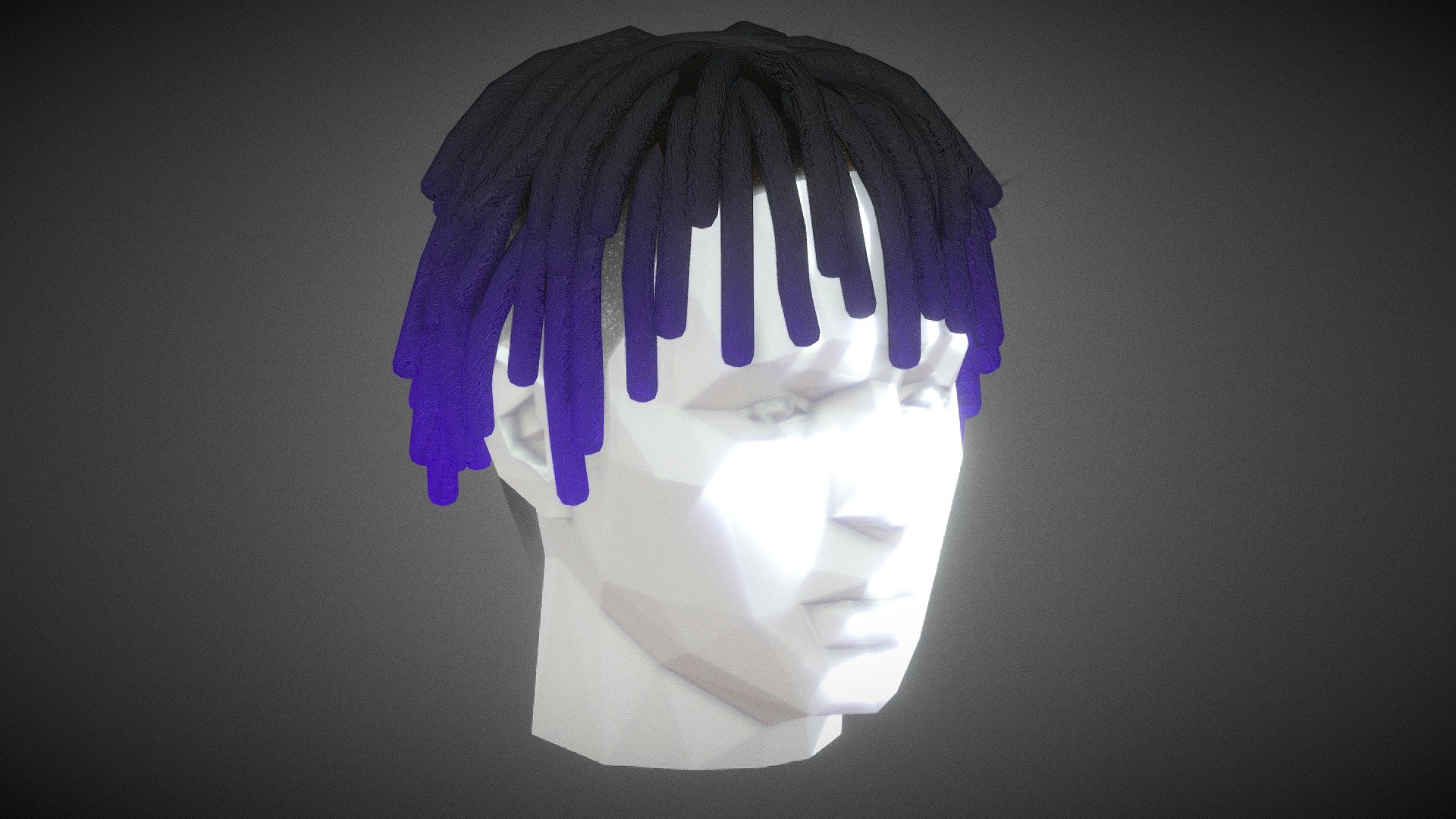 Short Dreads (Customizable Purple Gradient)