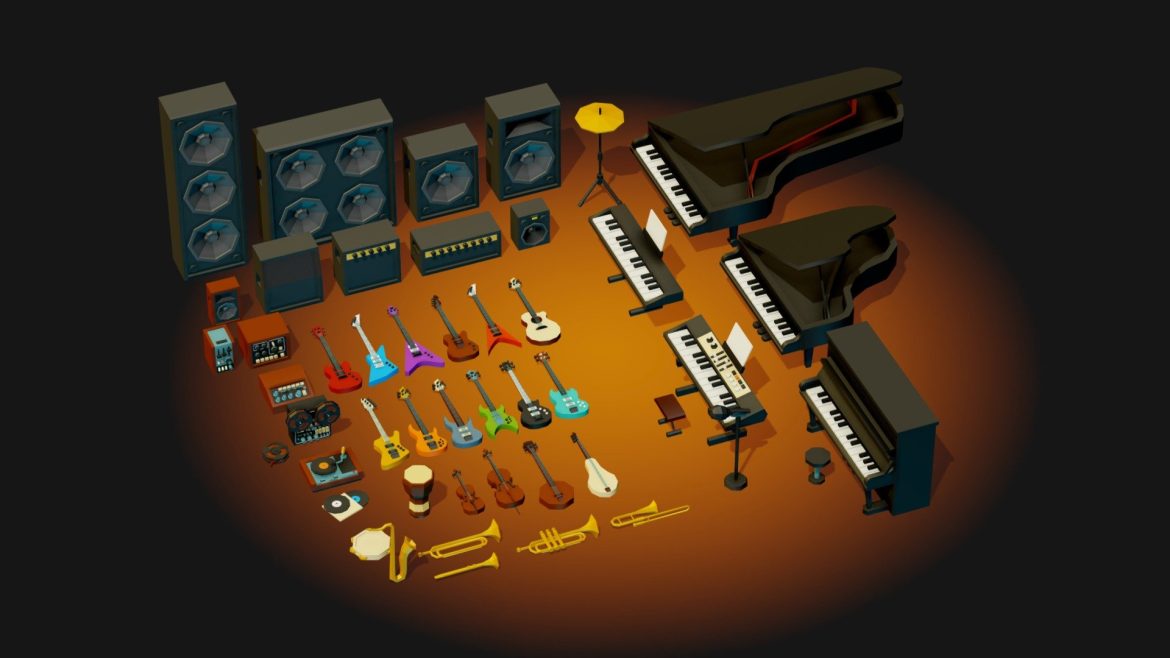 assets music 3d model