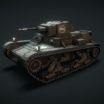 Low poly 7-TP 1939 polish light tank