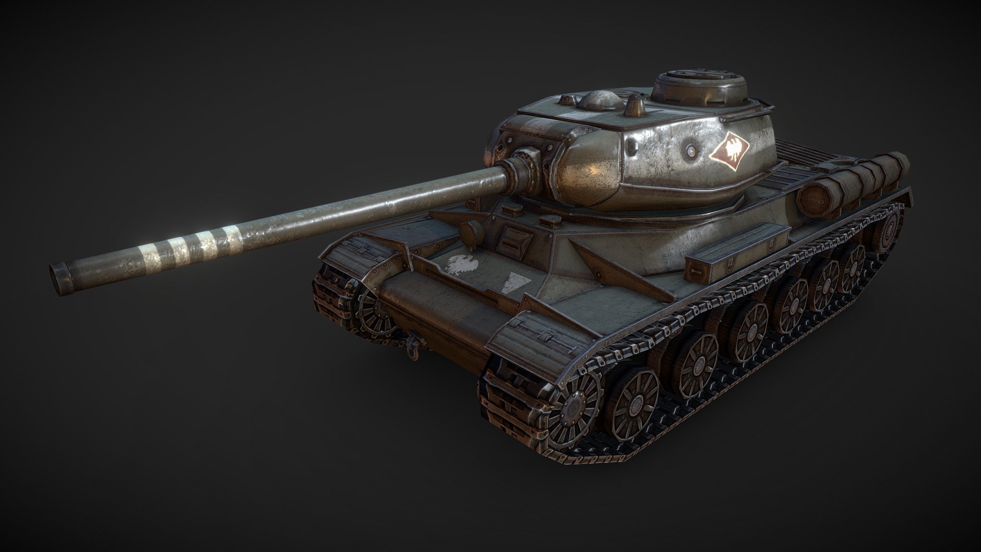 Low poly IS-85 heavy tank
