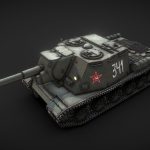 Lowpoly ISU 152 soviet-russian SPG.