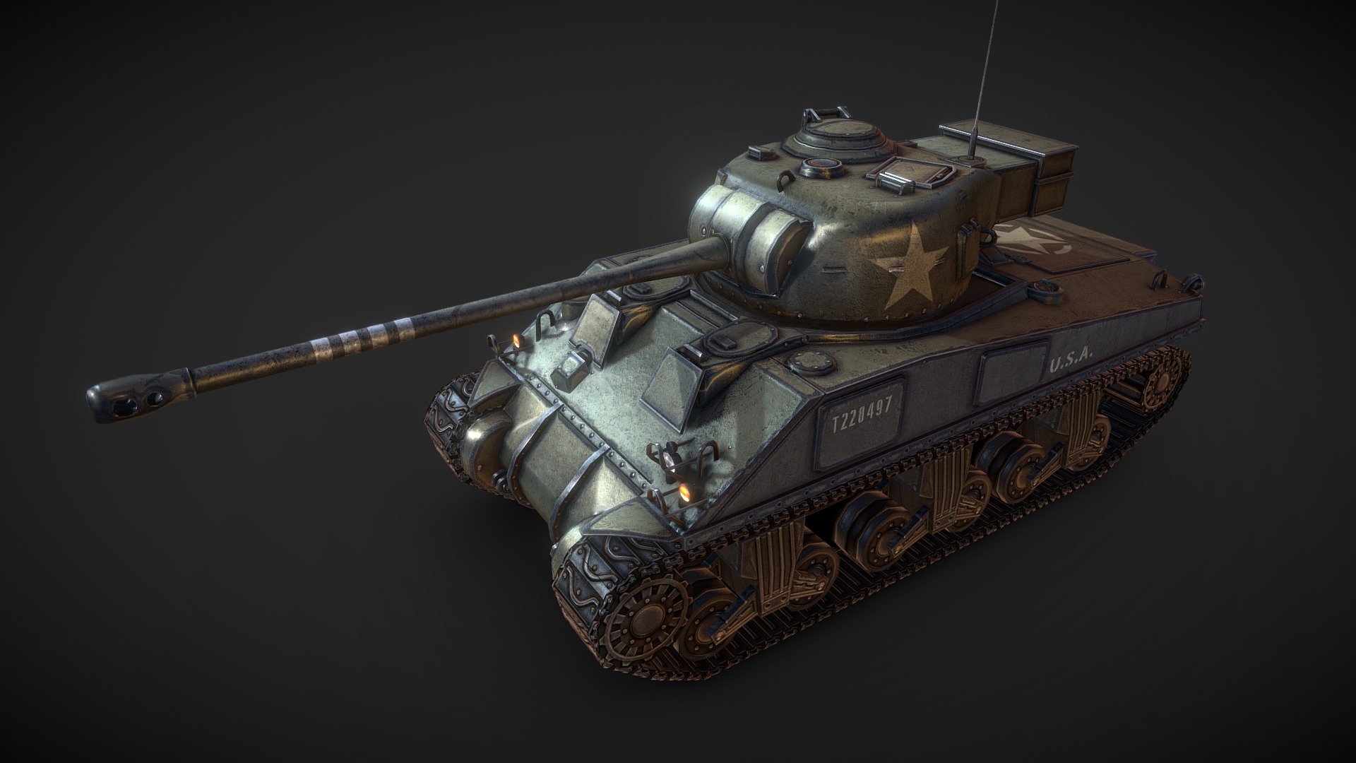 Lowpoly M4A4 Sherman Firefly