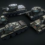 lowpoly ww2 russian pack 1 3d model