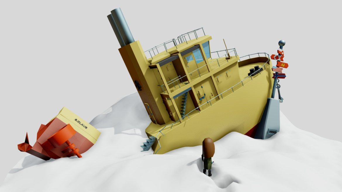north case north pole day 3 3d model