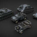 WW2 German Low Poly Tanks #3