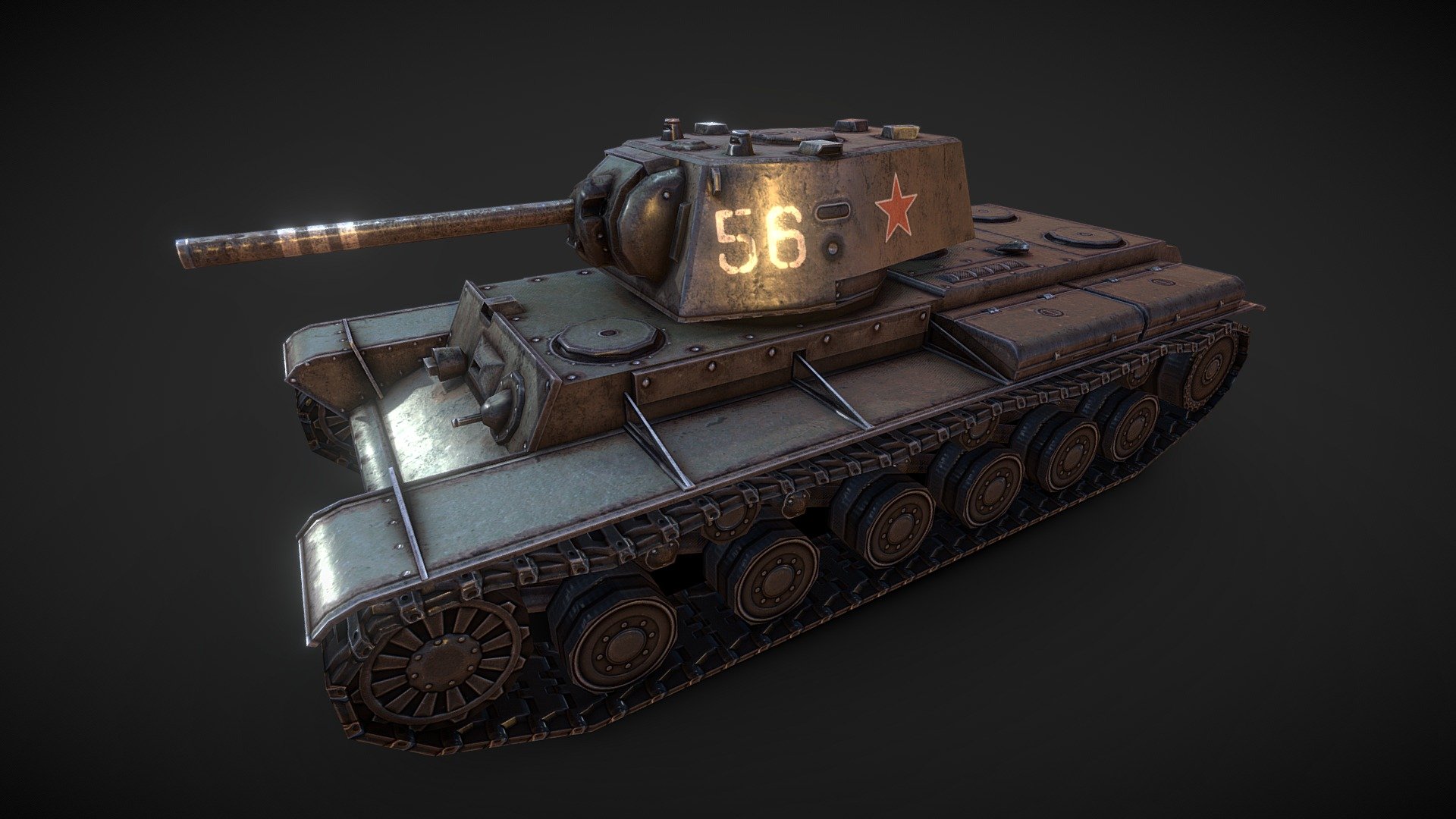 WW2 Low poly KV I heavy tank