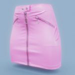 3 zipper skirt 3d model
