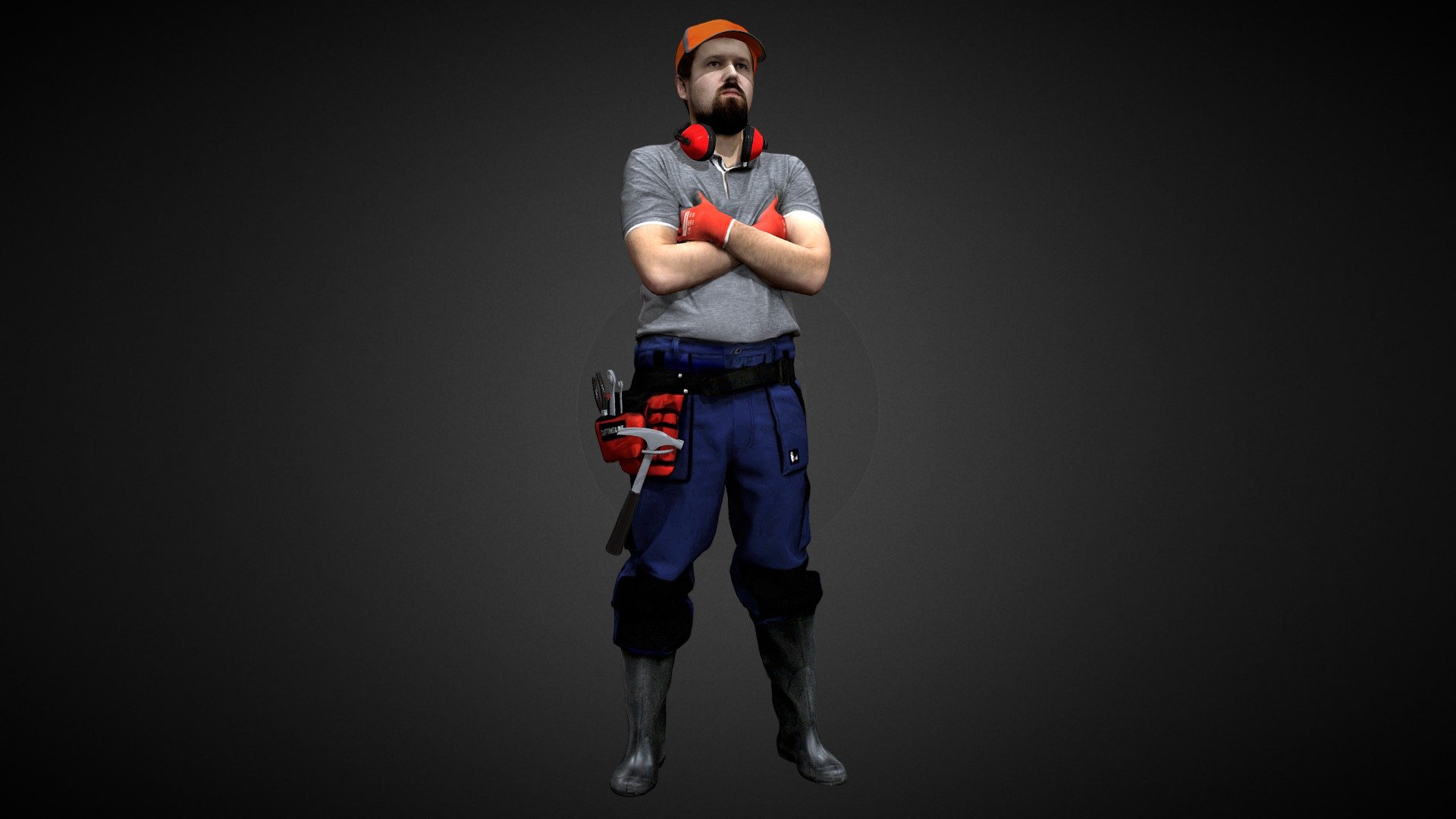 3D Scan Man Worker Safety 019