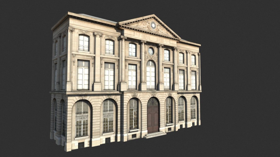 apartment house 74 low poly 3d model