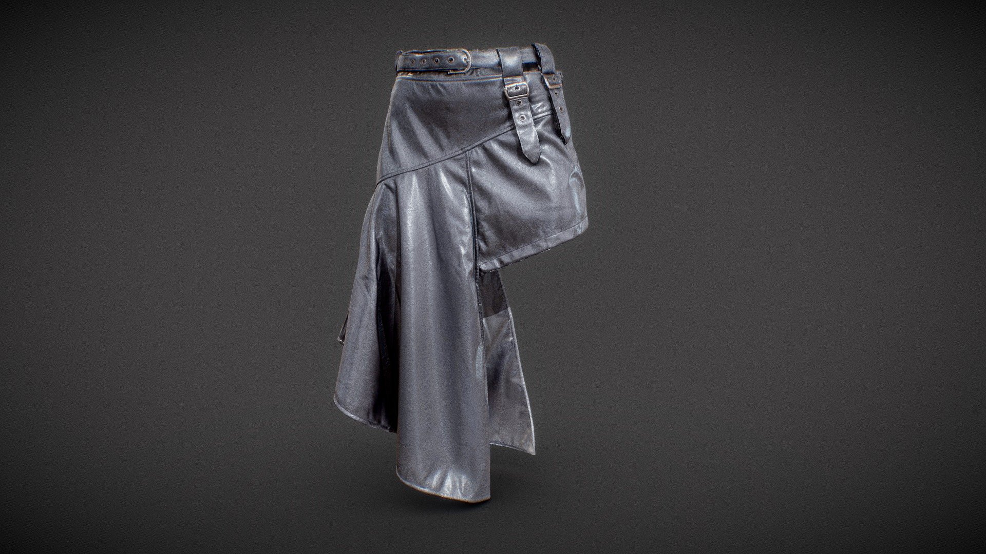 Asymmetric Belts Skirt