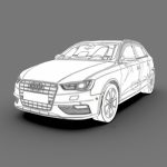 Audi A3 Sportback 3d blueprint