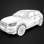 Audi Q2 3d blueprint