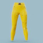 bags and zippers vinyl trousers 3d model