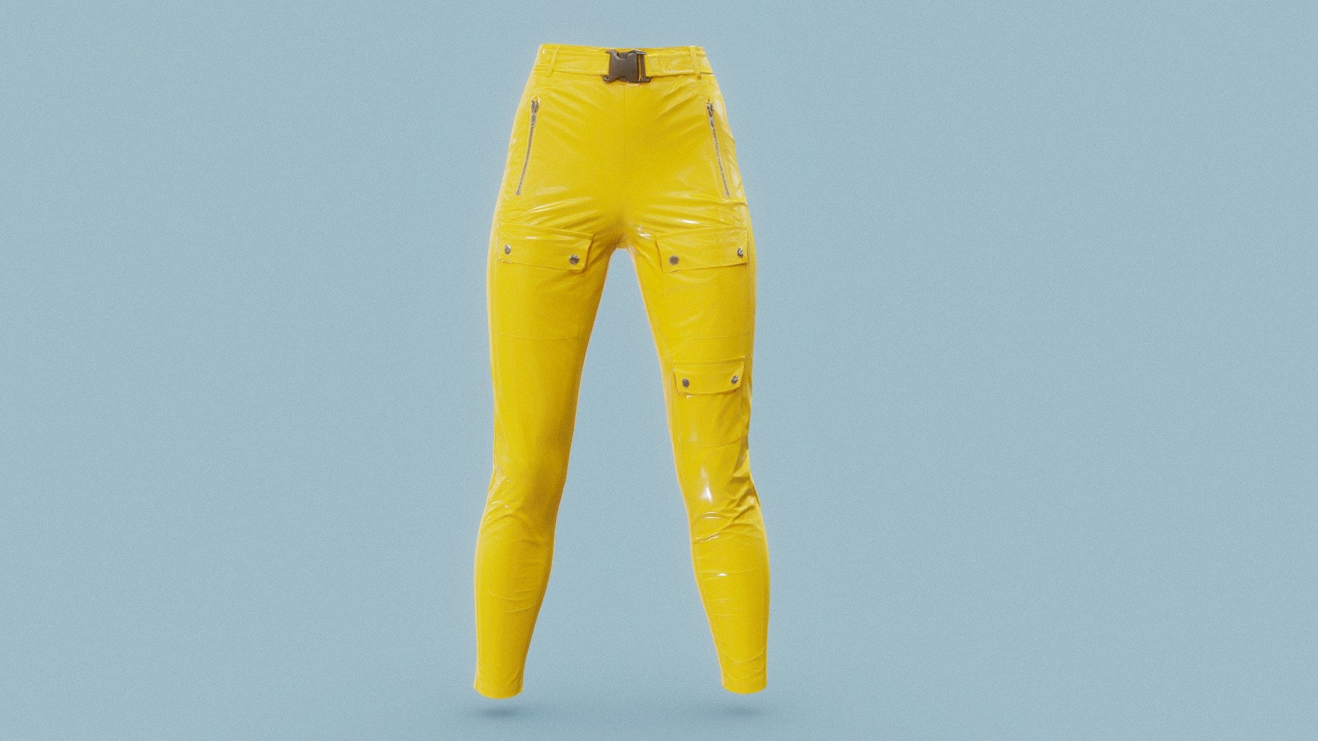 Bags And Zippers Vinyl Trousers