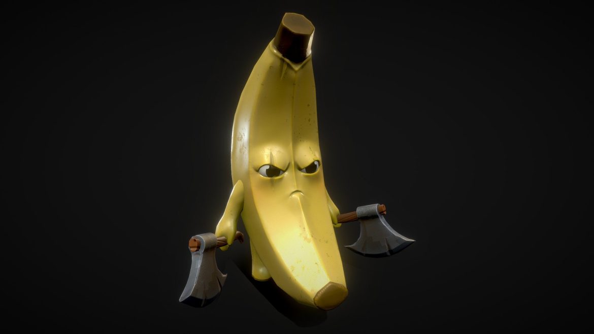 bananoserker banana with stl files 3d model