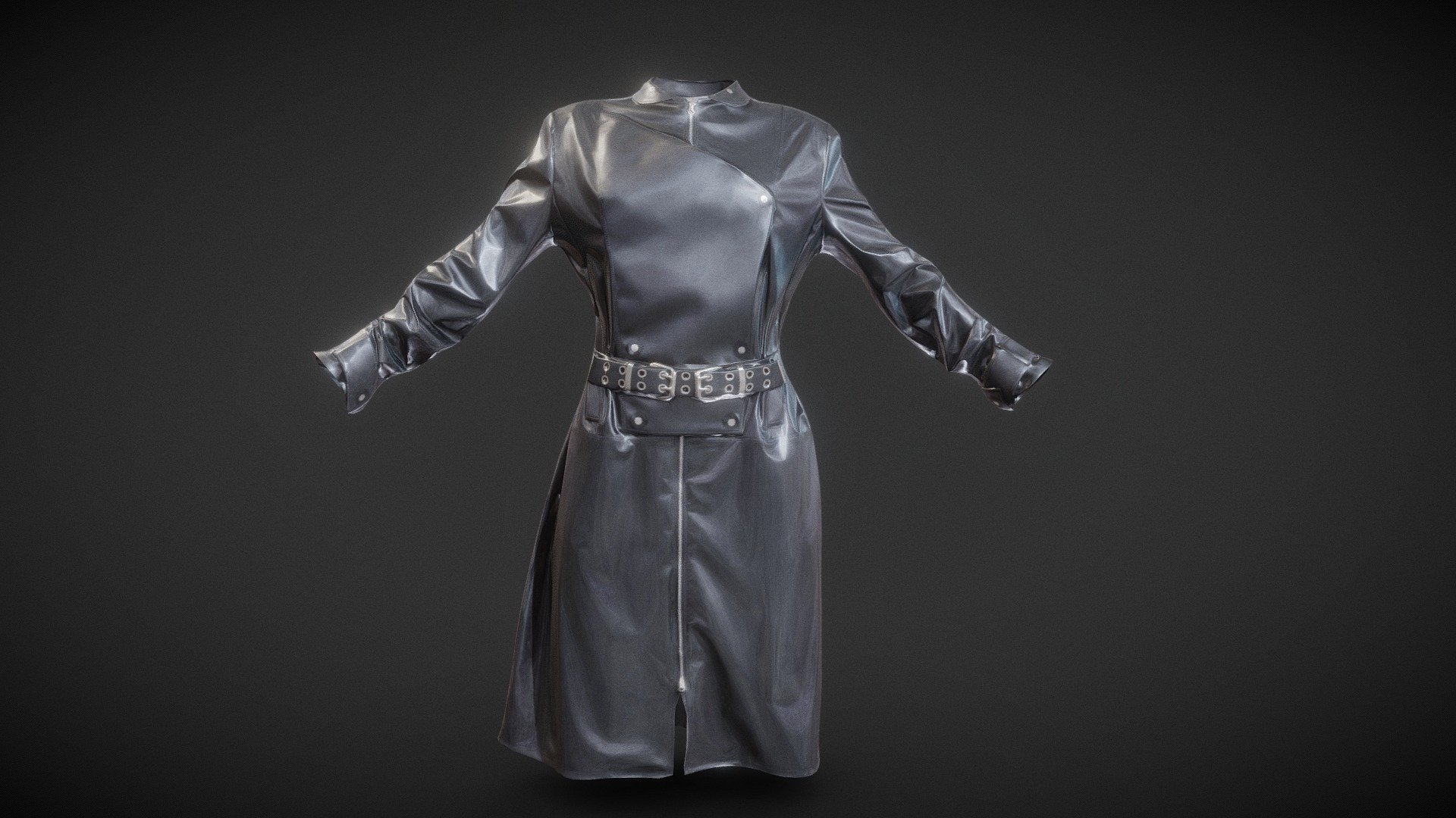 Belted Fetish Coat