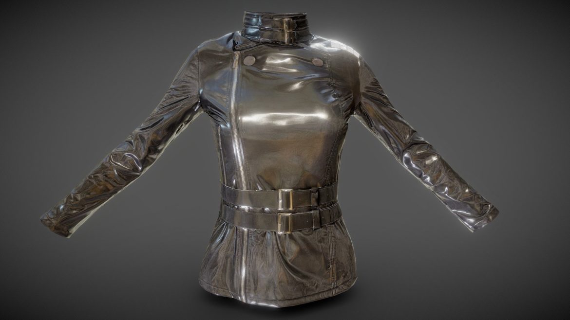 belted rope vinyl jacket 3d model