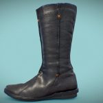 Black Leather Motorcycle Boot