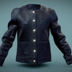 Black Padded Leather Jacket