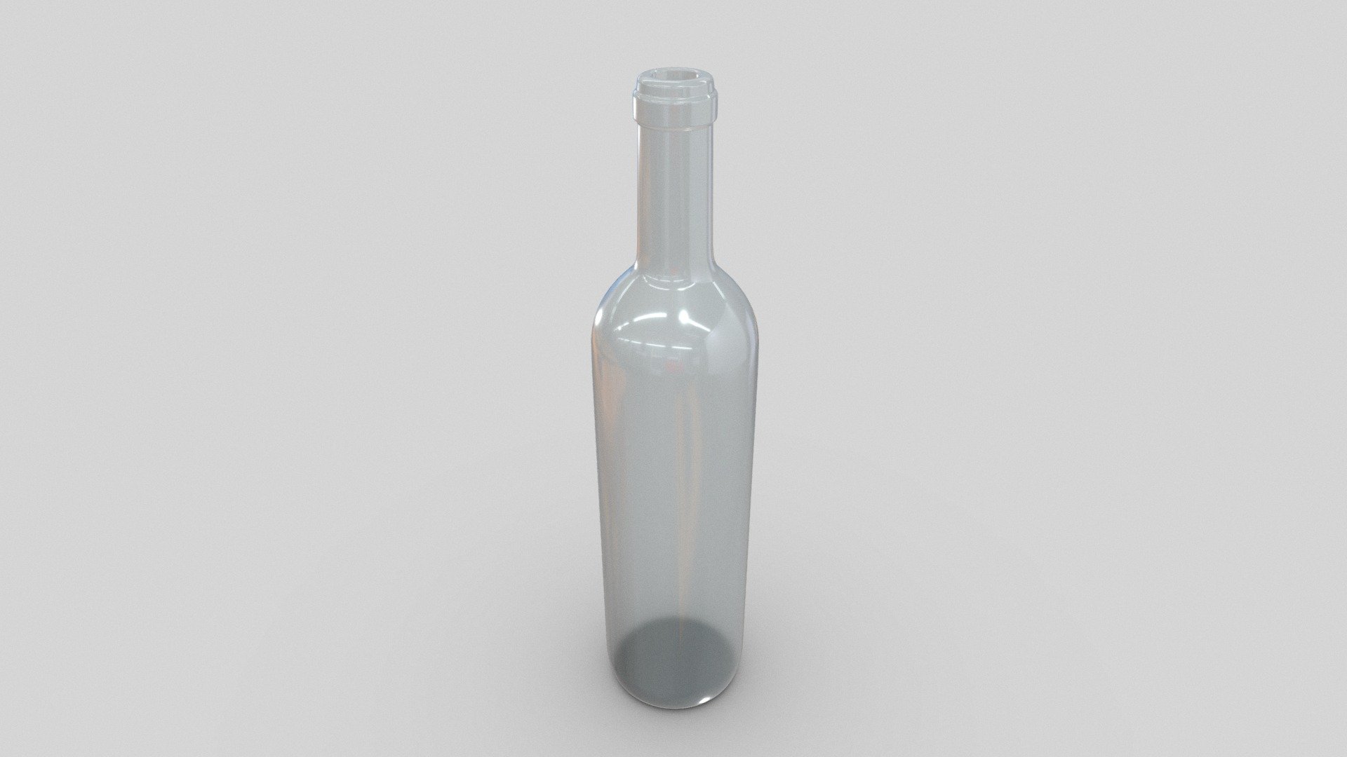 Bottle empty white glass