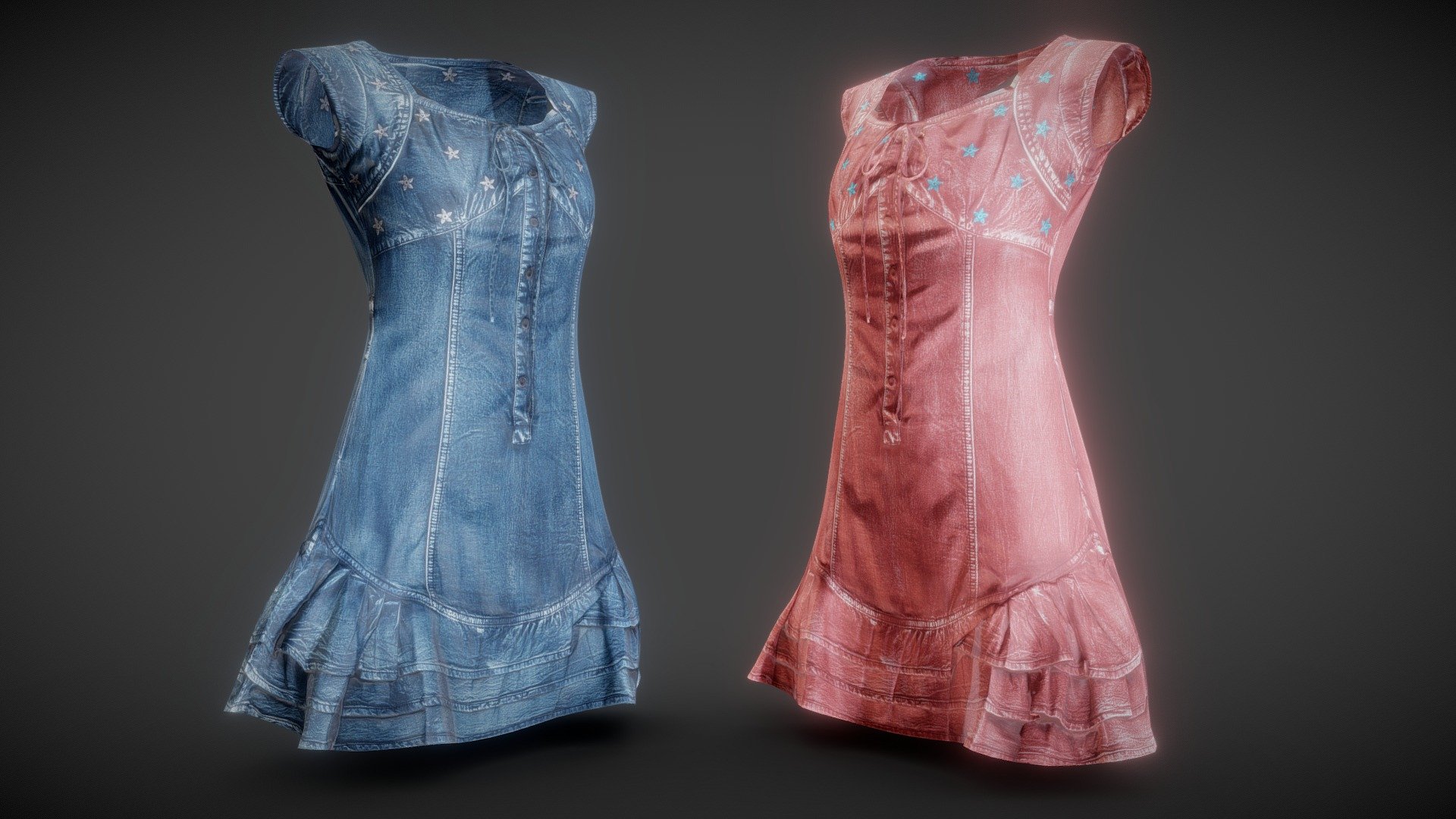 Bows And Stars Jeans Dress