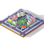 Cartoon Low Poly City Block