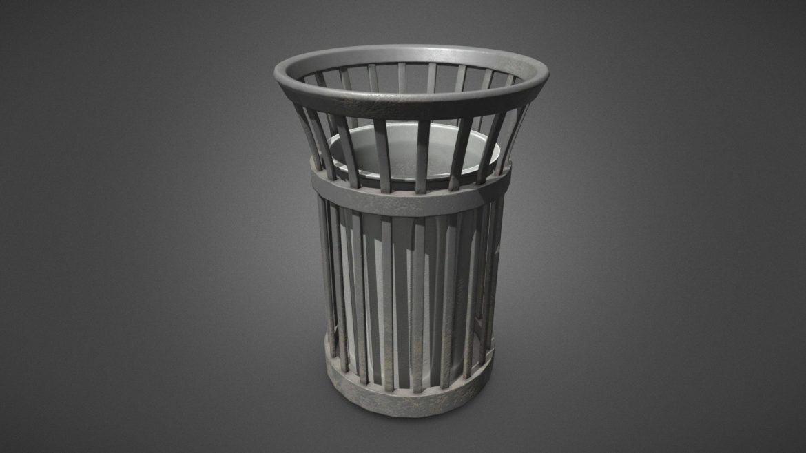city garbage can 3d model