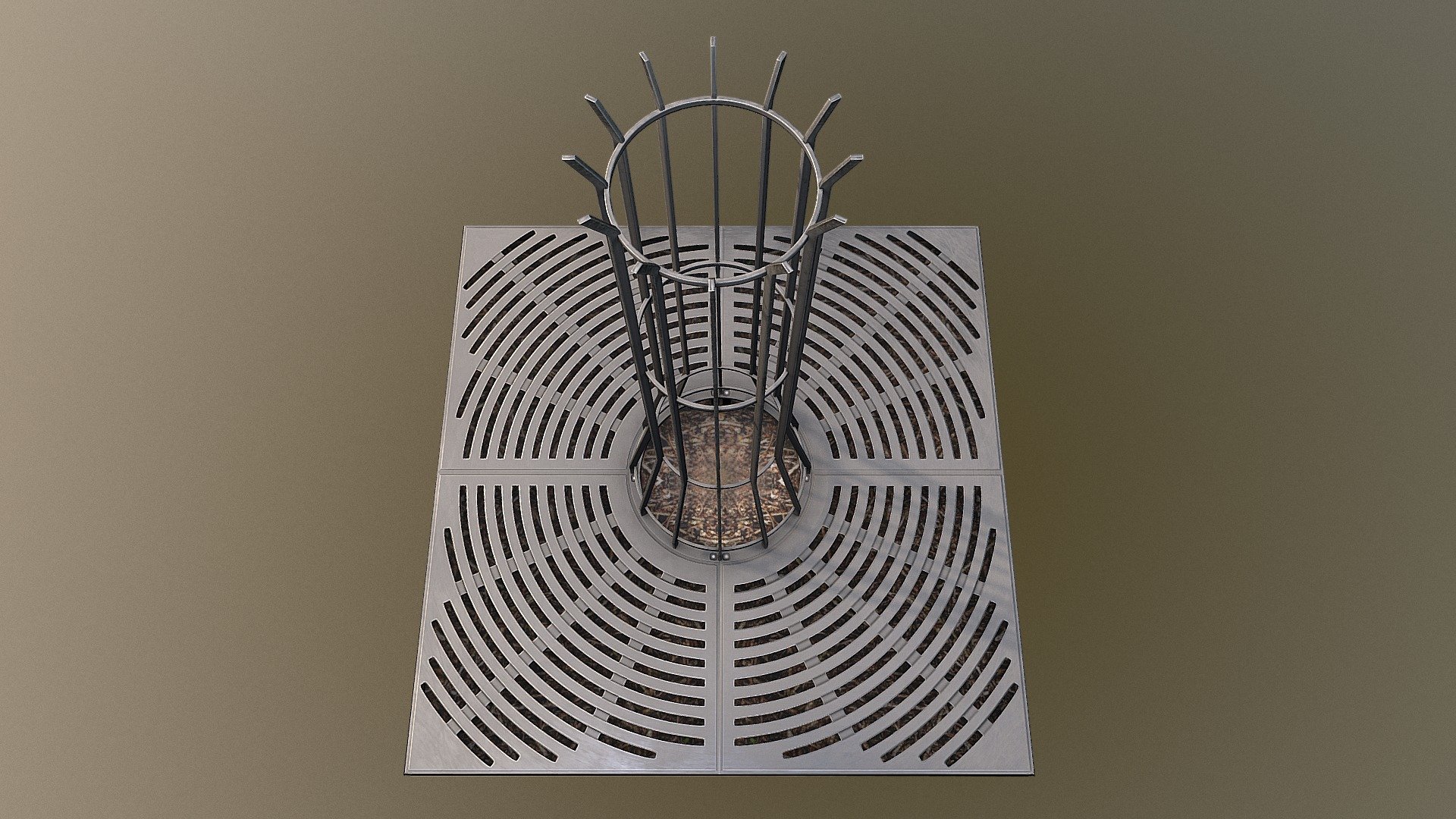 City Tree Grille (Version 3) Low-Poly
