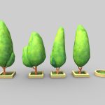 City Tree Pack Low Poly [Game Ready]