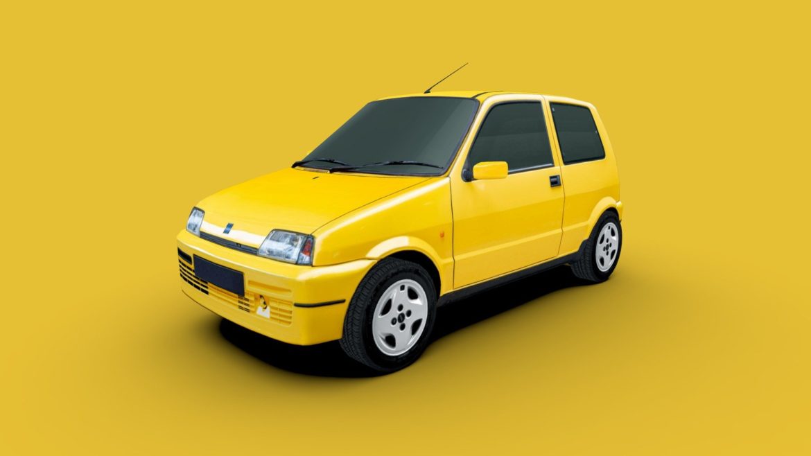 Fiat Cinquecento 3d Model - Low-poly 1995 Fiat Cinquecento Sporting 3D model with realistic textures