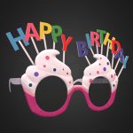 happy birthday sunglasses 3d model